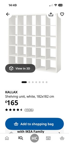 Ikea kallax white shelving - kallax,