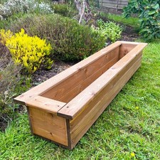 Large Garden Wooden Planter Patio Trough Plant Pot Flower Veg Box READY MADE