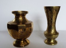 Two small Brass Vases