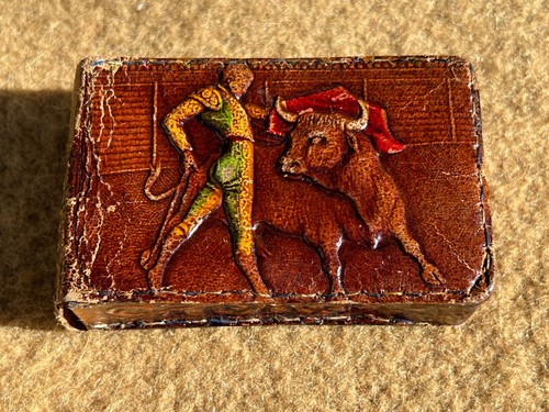 Vintage old leather spanish - old,