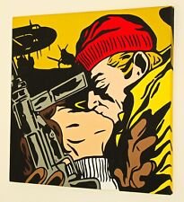 DIRTY HANS Large Acrylic Pop Art Painting - Box Canvas - Style of Lichtenstein