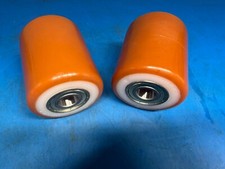 Pair of Pallet Truck Wheel 100mm x 82 Nylon Load Roller 6204 67#AP - Italy