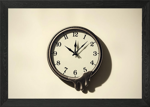 Melting clock face surreal - melting,
