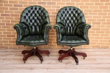 Pair of Directors Chesterfield Chairs