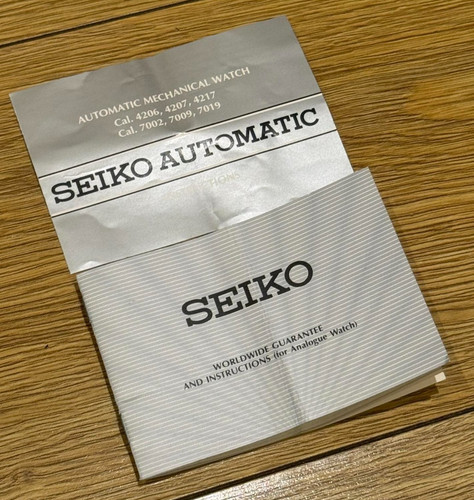 Seiko guarantee instructions - seiko,