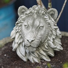 Lion Head Bust Hanging Plaque
