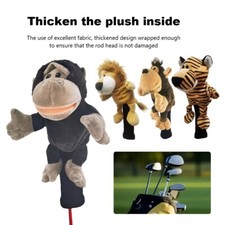 1x Animal Golf Club Headcover Sleeve Soft Wood Driver Club Head Cover Protector