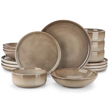 vancasso 16-Piece Dinner Set for 4 People Stoneware Plate & Bowl Set Dinnerware