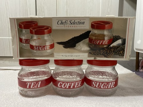 Retro tea coffee - sugar, jars