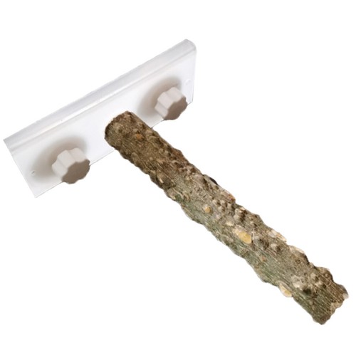 White parrot perch stand with - white,