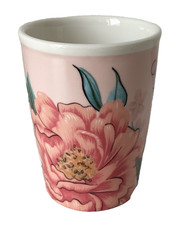 Paperchase Pink Floral Beaker / Cup / Pot / Pen Holder