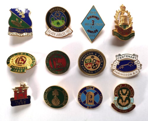 Bowling club badges berkshire - bowling,