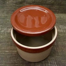 Denby Porcelain Butter Keeper Butter Dish & Fitted Lid Farmhouse Style Kitchen