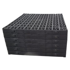 6 x Black Plastic Grass Grid