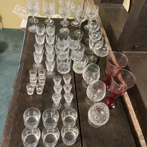 Job lot crystal glasses brandy - job,