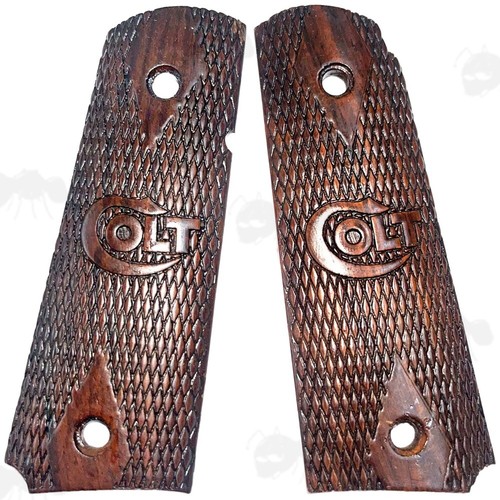 Pair 1911 wood pistol - wood, grips