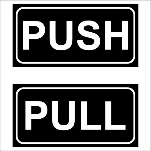 Push door sign - 1, x