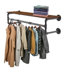 100cm Pipe Clothes Rail Wall