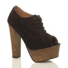 WOMENS LADIES HIGH HEEL LACE
