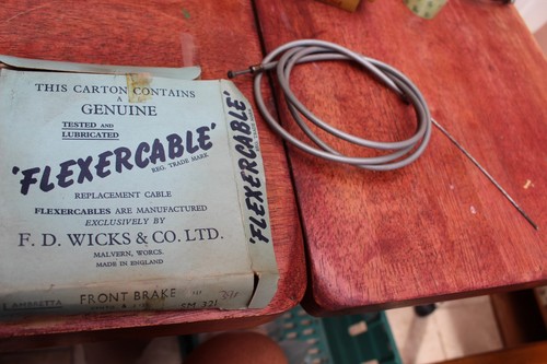 Lambretta front brake cable - front,