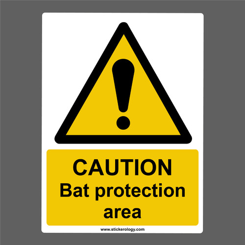 Caution bat protection area - caution,