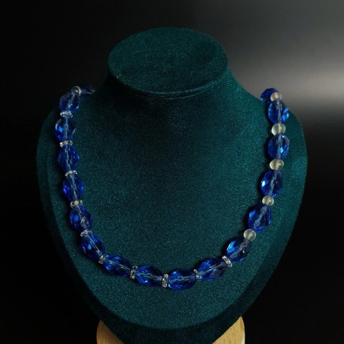 Vintage cobalt blue faceted - vintage,