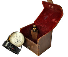 Vintage Casella 3 Dial Air Flow Meter (Anemometer) in Leather Case