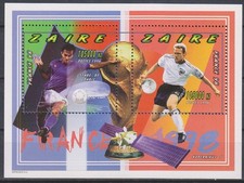 1998 World Cup - Soccer - Space - Zaire - Block MNH