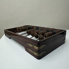 Antique Abacus Hardwood Brass