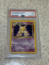 1999 Pokemon Base Set Alakazam Holo Rare Card 1/102 PSA 9 Mint