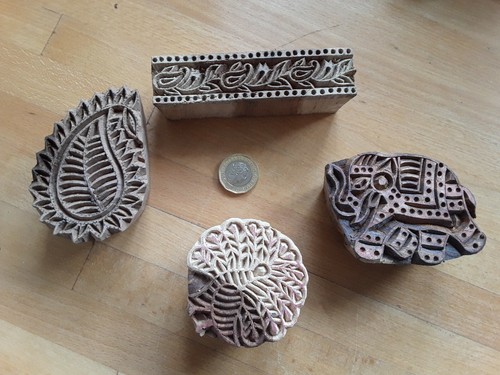 Wooden hand carved printing - wooden, hand-carved,