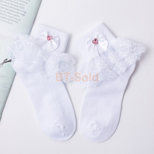 Girls ladies baby white ankle - white,