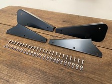 Stainless Black Front Rear MudFlap Brackets & Fixings Fit Land Rover Defender 90