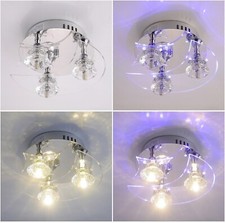 Retro Crystal Chandelier Ceiling Light LED Pendant Lights Living Room Hallway