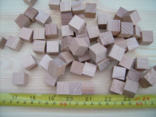 20x wood cubes wooden - wooden, /