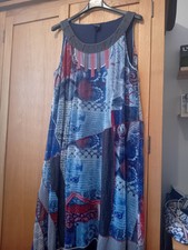 pause cafe blue mix midi dress