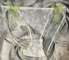 Woman’s CD TV White Sexy Sheer knickers Stretch Panties  Size 3XL 18/20