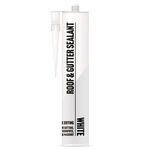 White roof gutter - white,