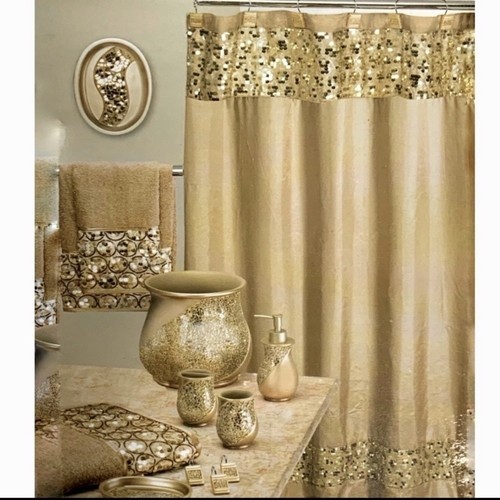 Champagne gold sequin fabric - gold,