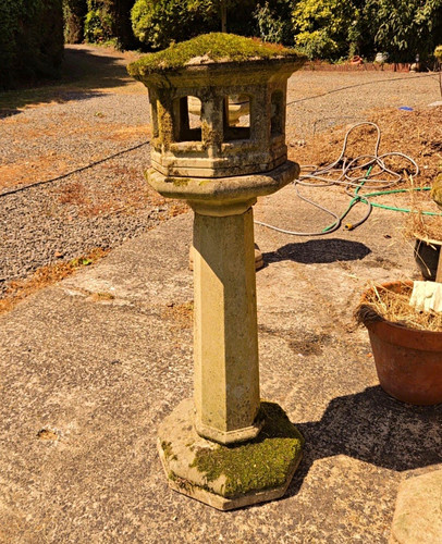Vintage bird feeder weathered - bird,