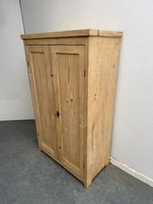 A Neat Victorian Antique /Old Pine Multifunctional Storage Cupboard to Wax/Paint