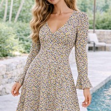 Ditsy floral print stretch