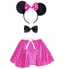 mouse adults headband ears & minnie tutu skirt costume womens pink Fancy Dress 