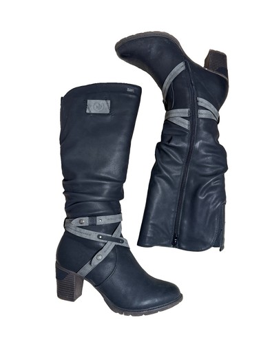 Rieker black slouch mid calf - slouch,