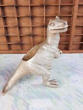 GOLD coloured RESIN DINOSAUR figure cactus PLANTER or PLANT HOLDER