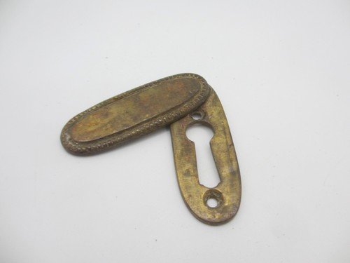 Victorian brass keyhole cover - victorian,