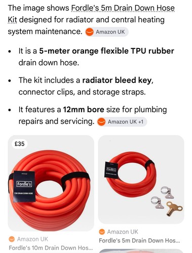 Fordle drain down hose - fordle’s, 5m