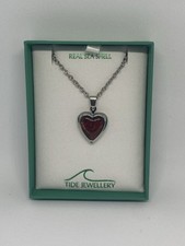 Red Paua Heart Locket Necklace