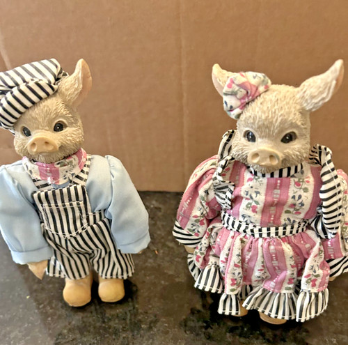 Vintage pig figurines set - pig,