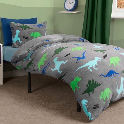 Dino fleece duvet cover - fleece, set